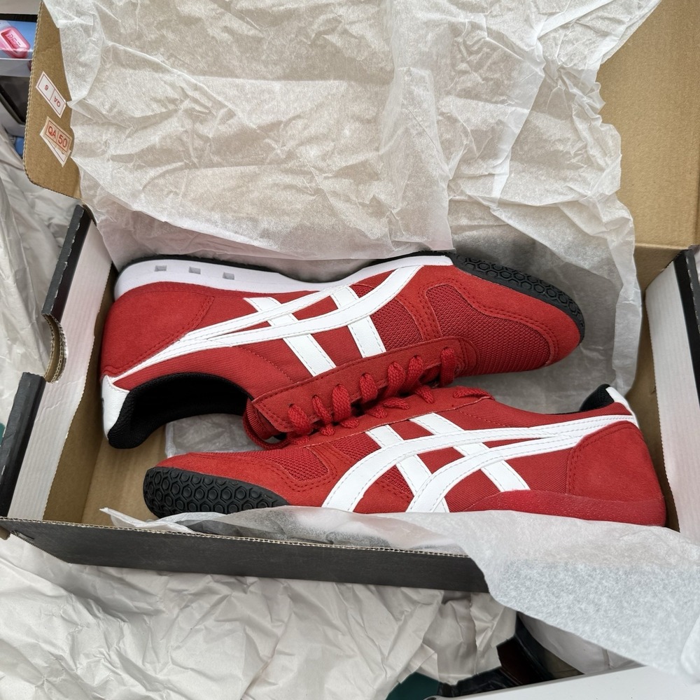 ASICS Onitsuka Tiger Ultimate 81 Red /White Women Sz 8 Sneakers Shoes New In Box - Picture 9 of 13